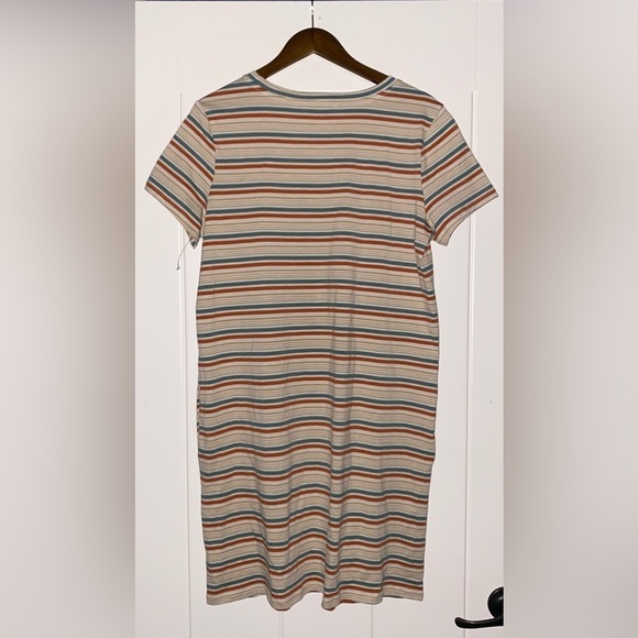 NEW Toad & Co Windmere II Striped Organic Cotton Mini Dress Women L Beachy - Picture 3 of 8